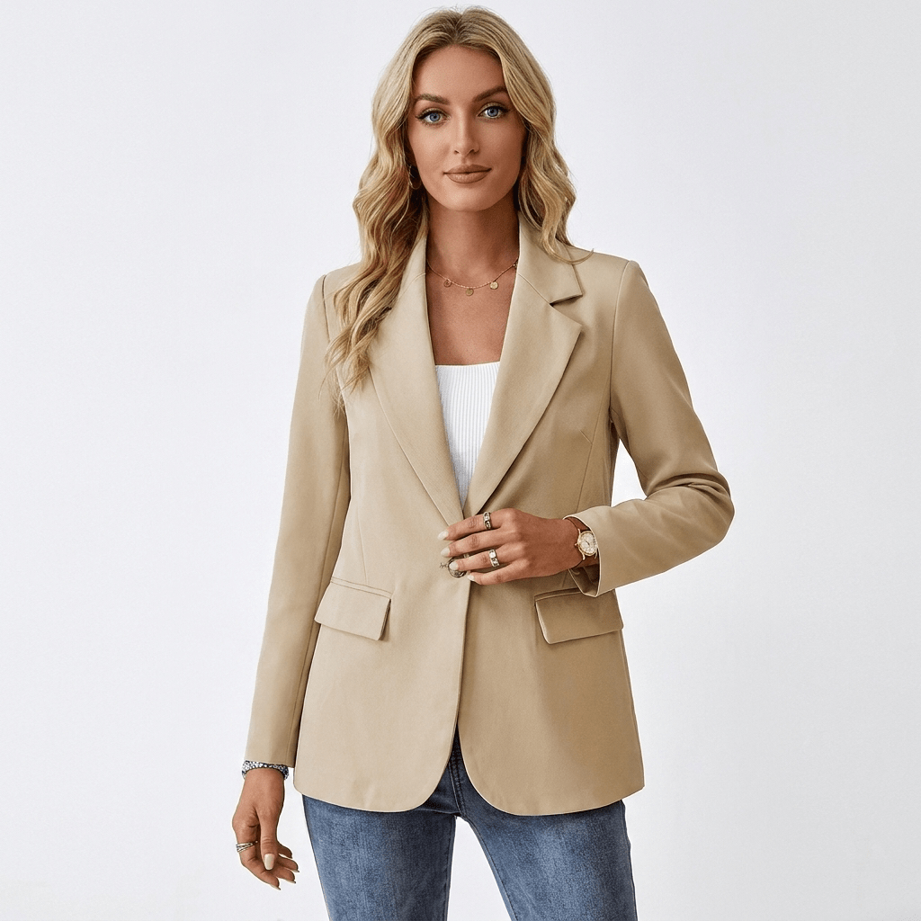 Women's Tailored Blazer – Notched Lapel, Single-Breasted - We are MFEO