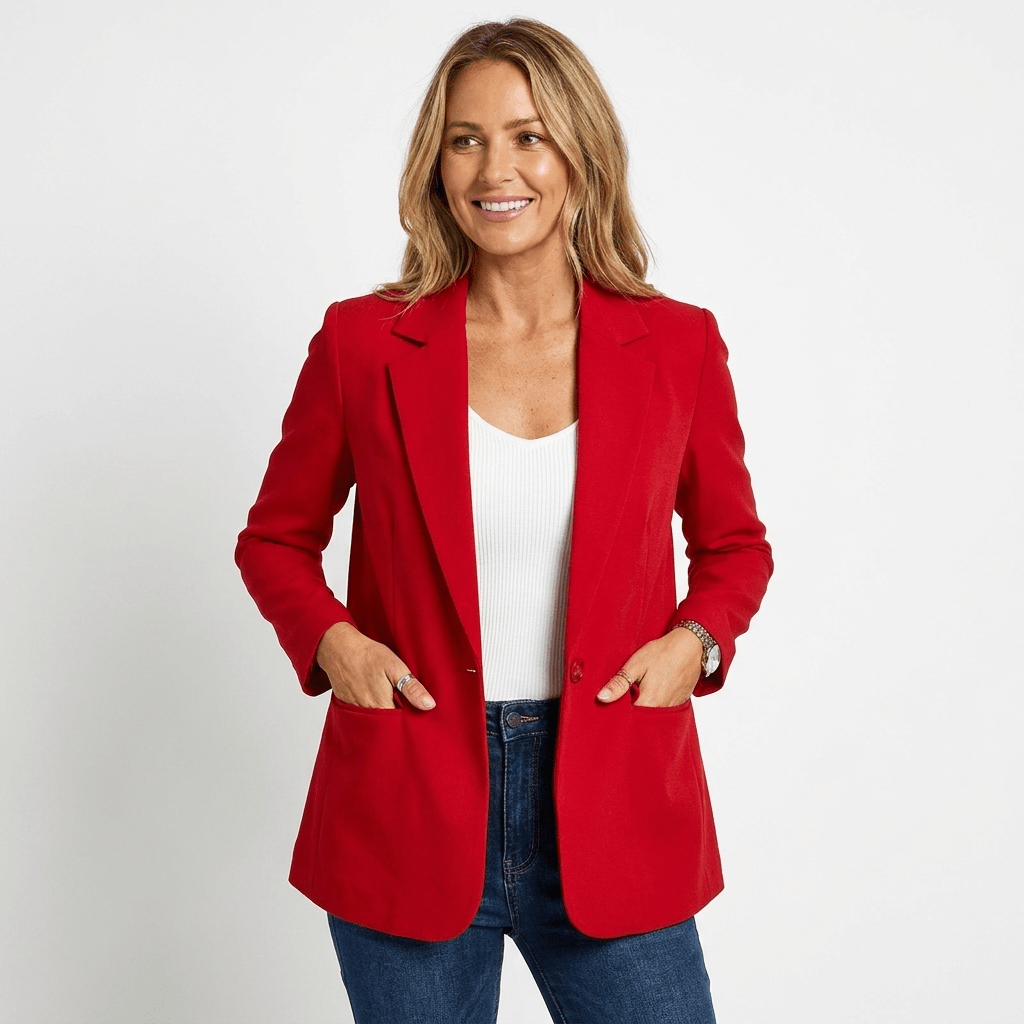 Women's Tailored Blazer – Notched Lapel, Single-Breasted - We are MFEO