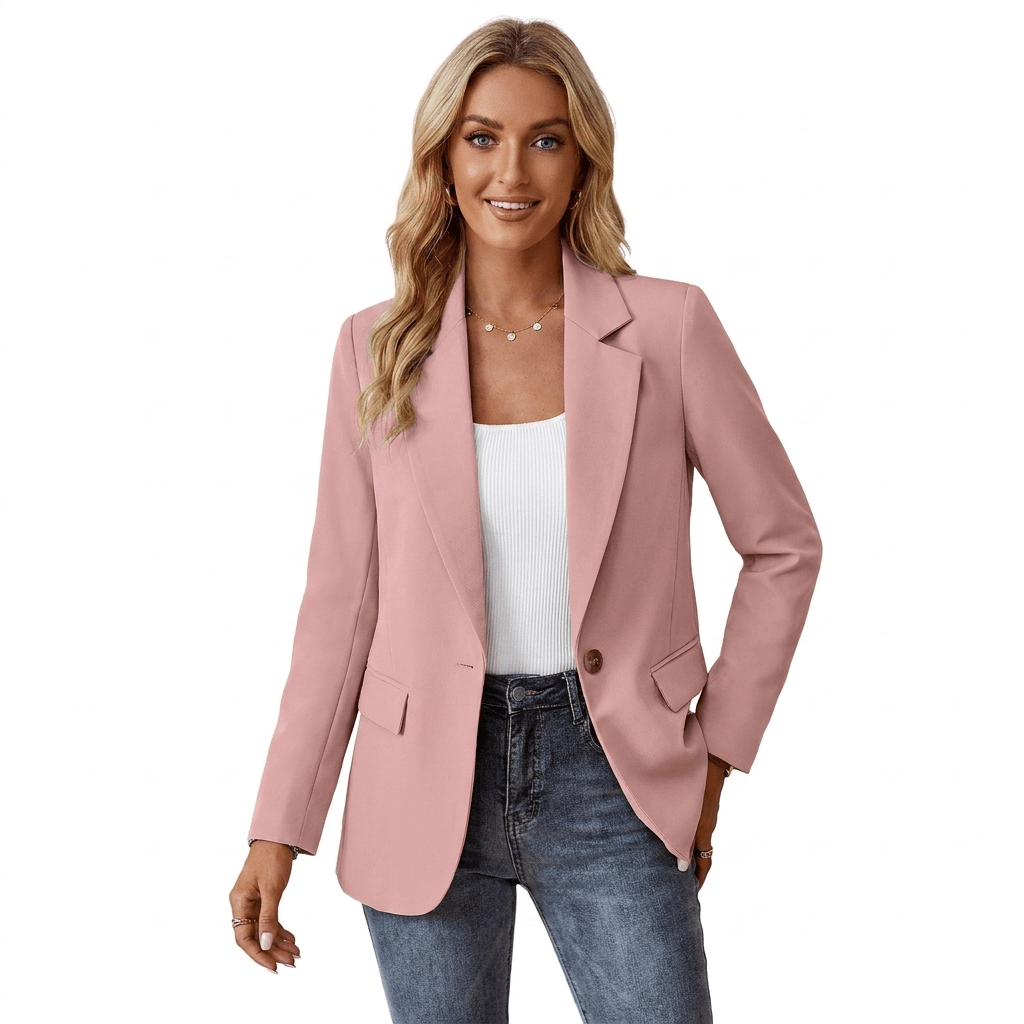 Women's Tailored Blazer – Notched Lapel, Single-Breasted - We are MFEO