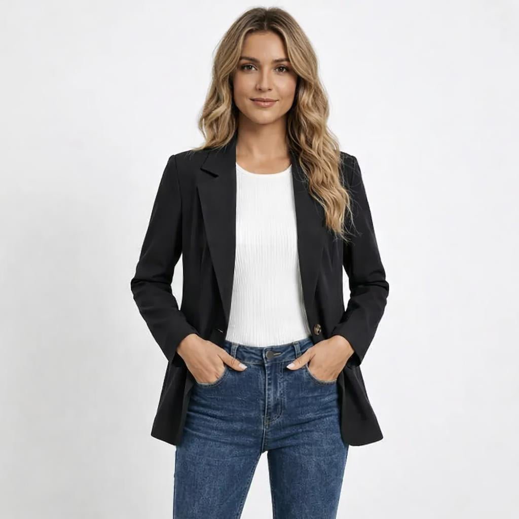 Women's Tailored Blazer – Notched Lapel, Single-Breasted - We are MFEO