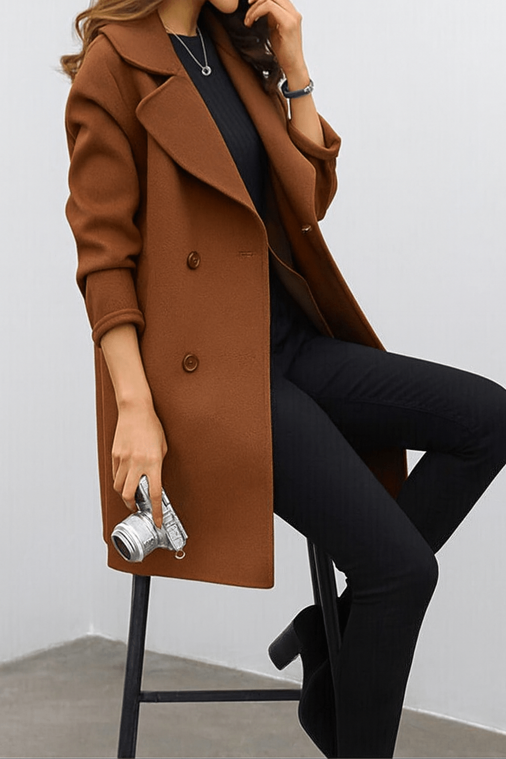 Women's Trench Coat – Double Breasted Mid-Length for Winter Styling - We are MFEO