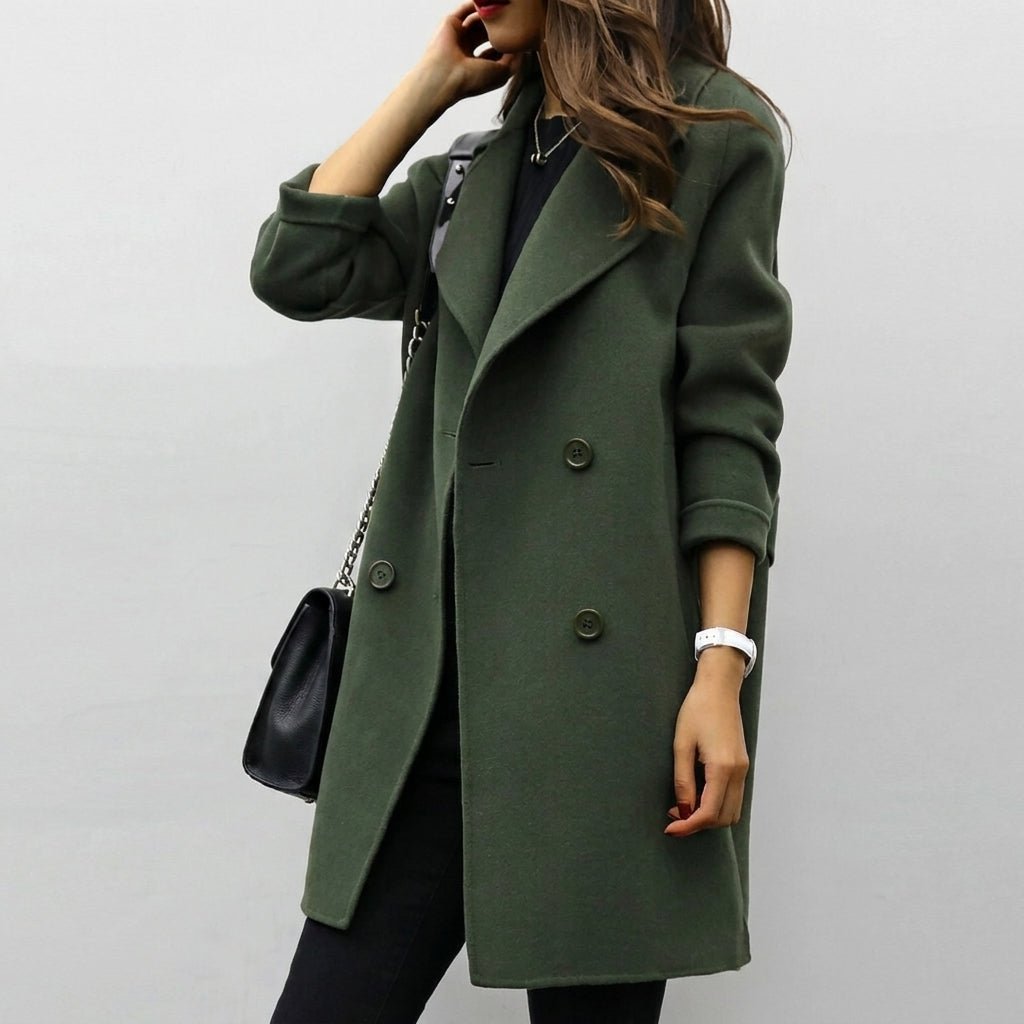 Women's Trench Coat – Double Breasted Mid-Length for Winter Styling - We are MFEO