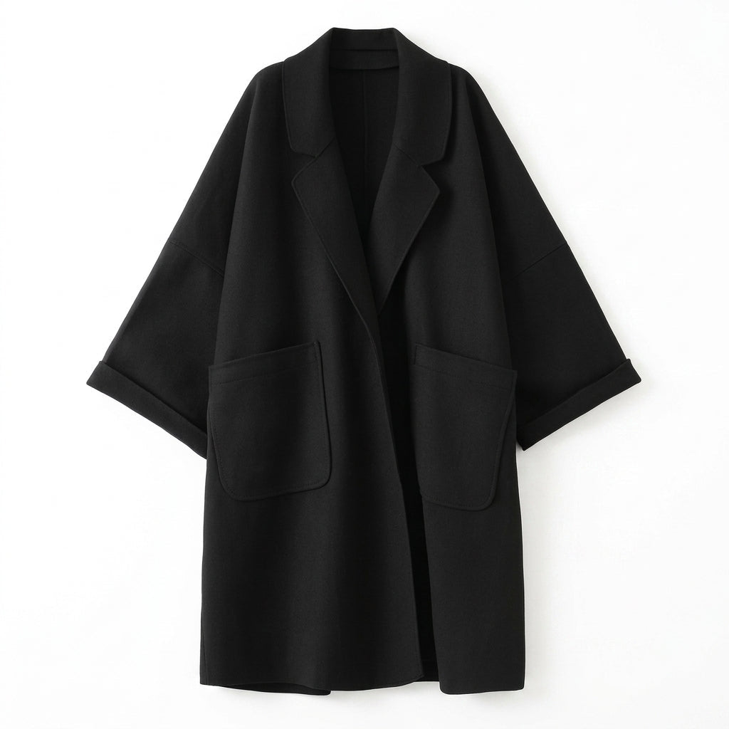 Women's Trench Coat for Winter – Oversized with Lapel Collar and Pockets - We are MFEO