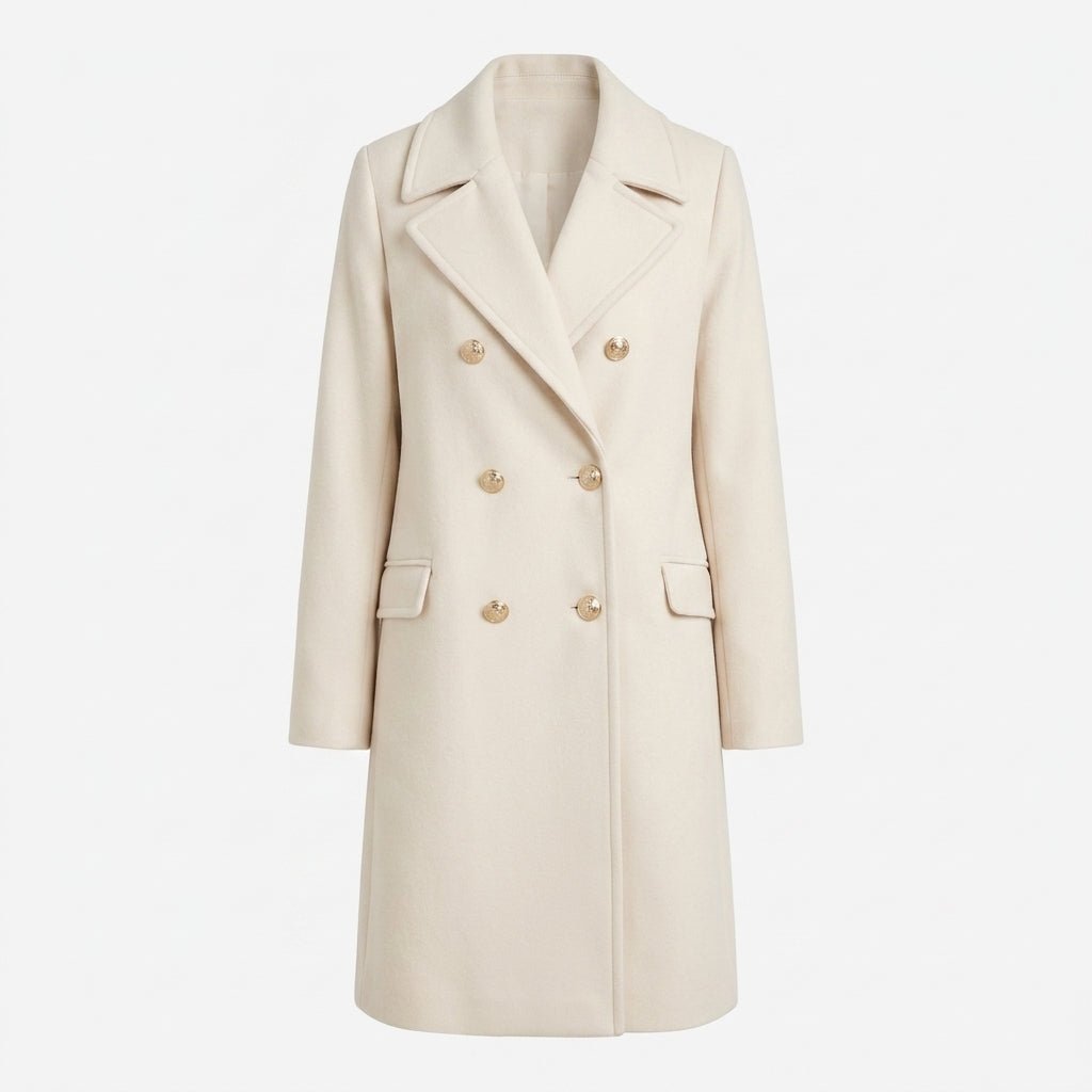 Women's Trench Coat – Long Double-Breasted Winter Outerwear with Pockets - We are MFEO