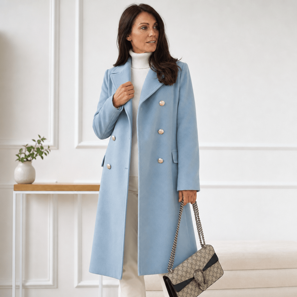 Women's Trench Coat – Long Double-Breasted Winter Outerwear with Pockets - We are MFEO