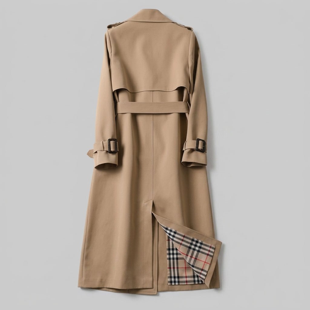 Women's Trench Coat – Longline Belted Design for Winter, Double Breasted Style - We are MFEO
