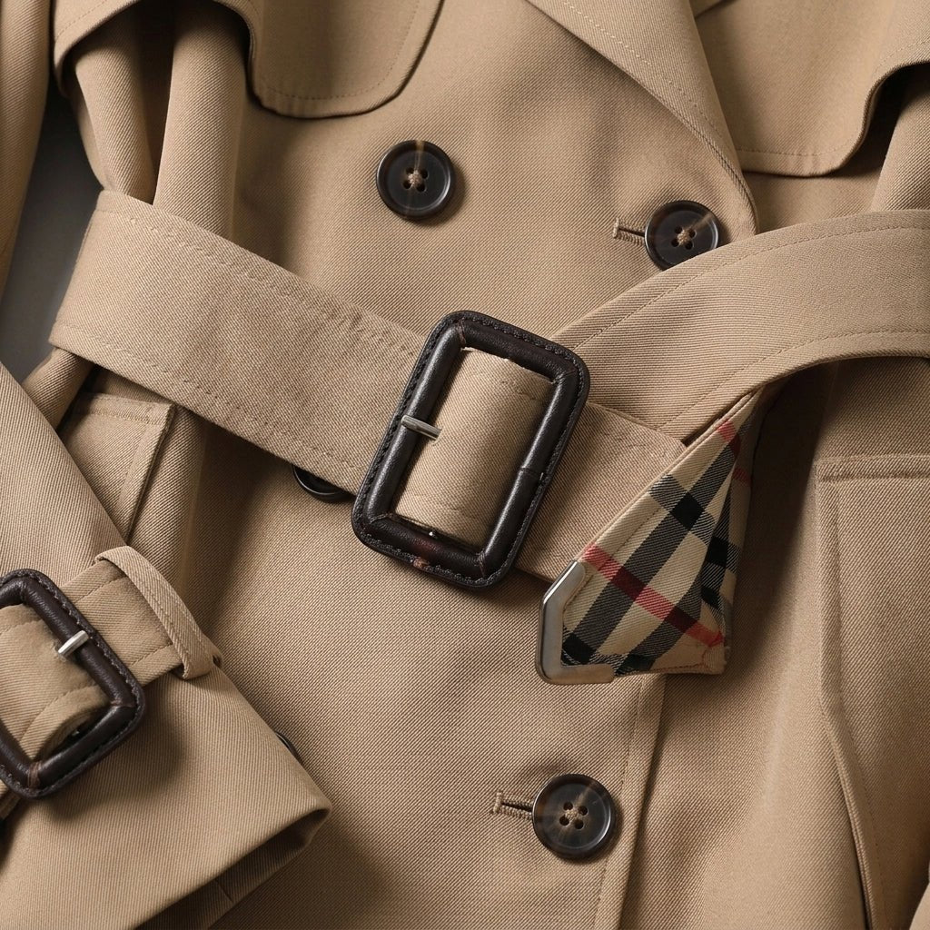 Women's Trench Coat – Longline Belted Design for Winter, Double Breasted Style - We are MFEO