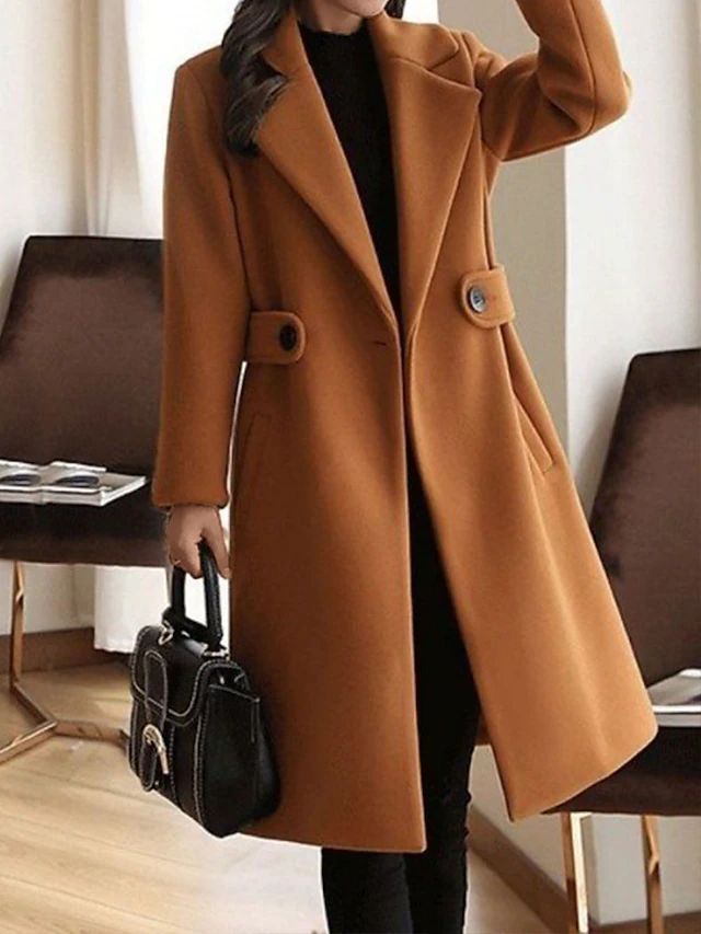 Women's Trench Coat – Tailored Long Fit with Wide Lapel - We are MFEO