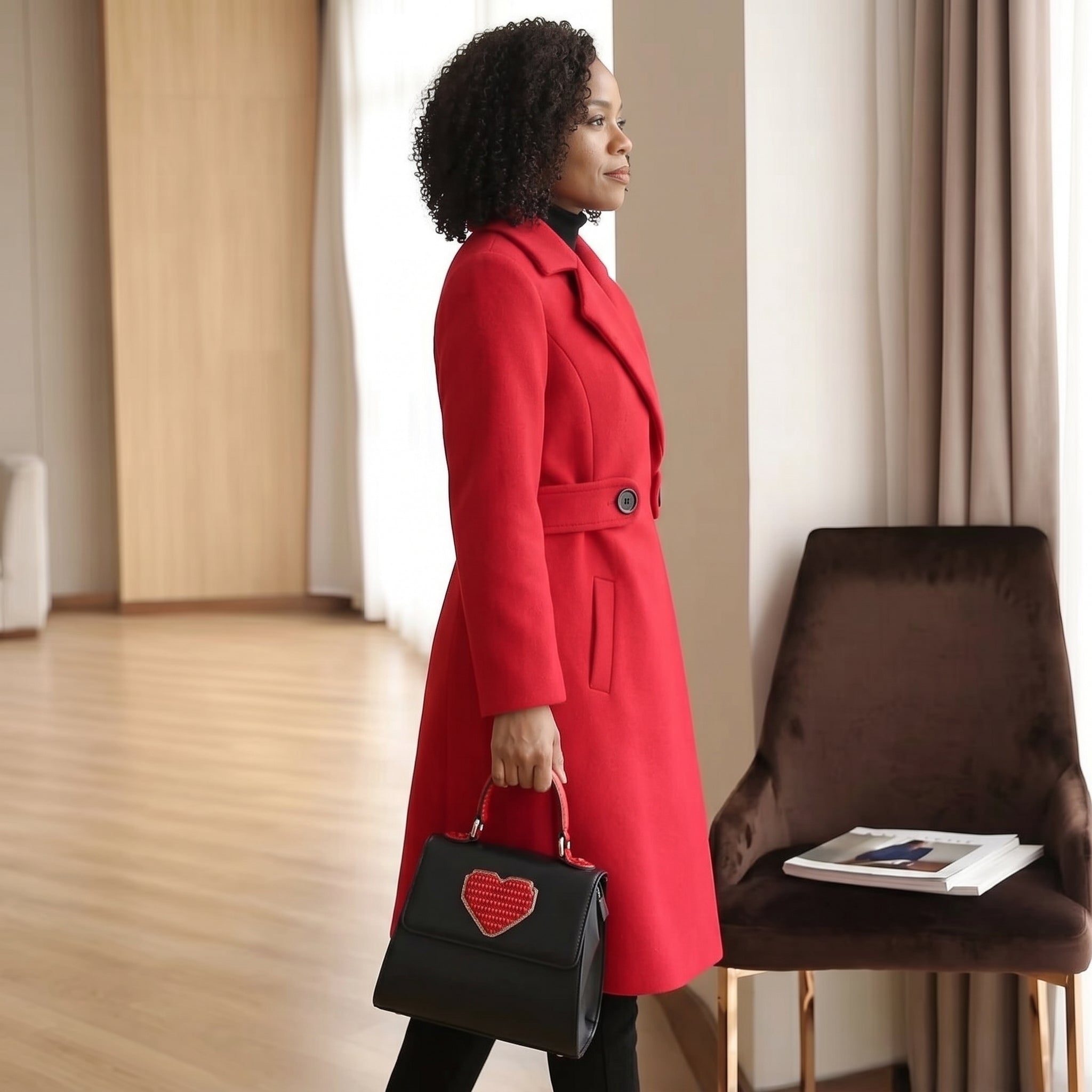 Women's Trench Coat – Tailored Long Fit with Wide Lapel - We are MFEO