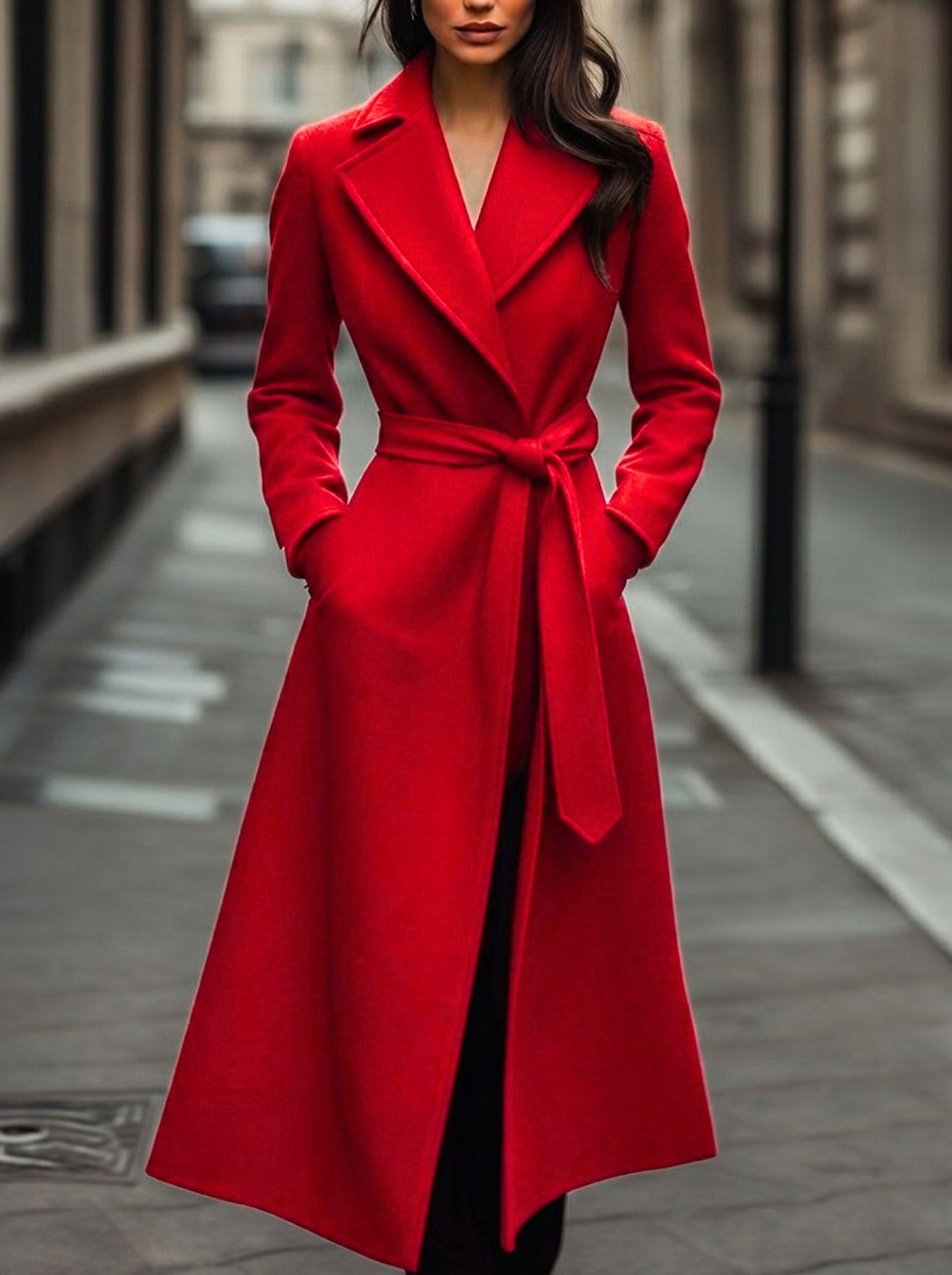 Women's Trench Coat – Tailored Maxi Length with Belt - We are MFEO