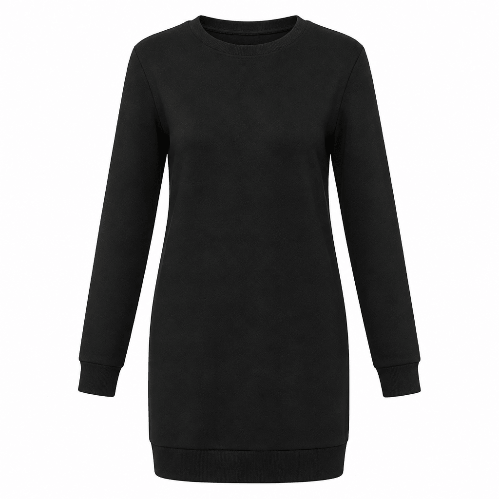 Women's Winter Dress Long Sleeve Mini with Pockets – Casual Relaxed Fit - We are MFEO
