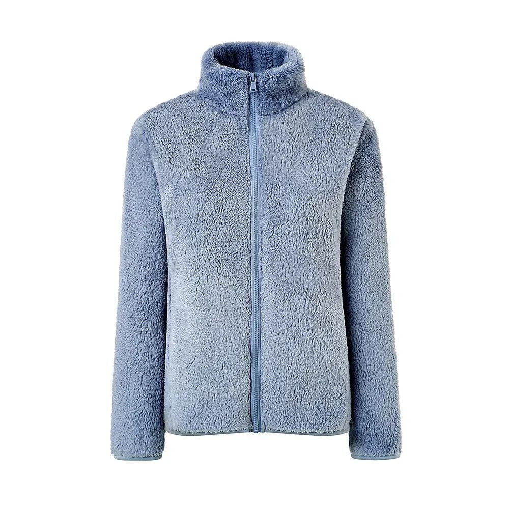 Women's Winter Jacket – Plush Texture with Stand Collar - We are MFEO