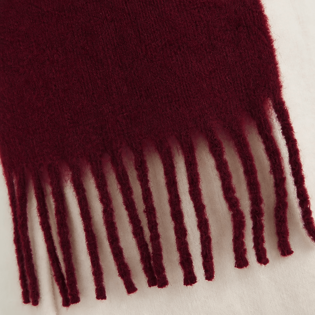 Women's Winter Scarf – Oversized Drape with Tassel Trim - We are MFEO