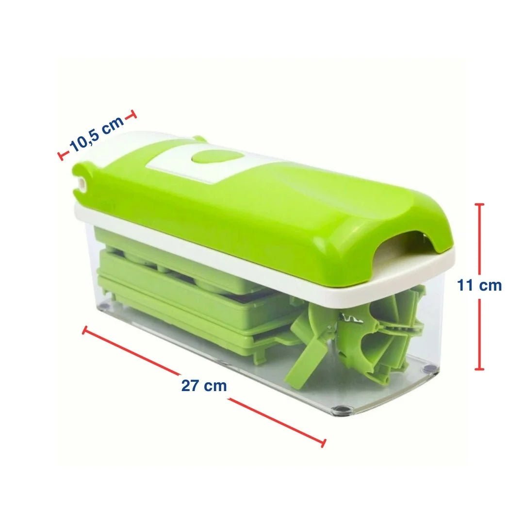 12-in-1 Vegetable Slicer with Ergonomic Hand Guard – Multi-Blade Vegetable Cutter for Safe Food Prep - We are MFEO