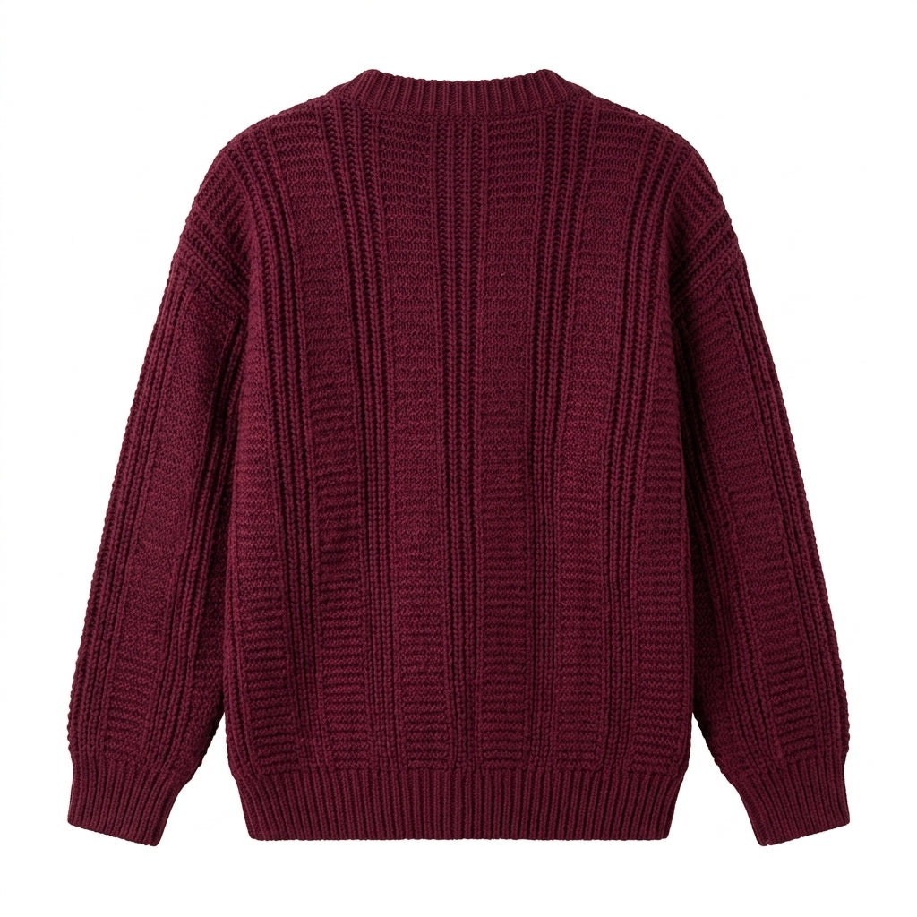 Women's Oversized Cable Knit Cardigan – Button Front with Balloon Sleeves - We are MFEO