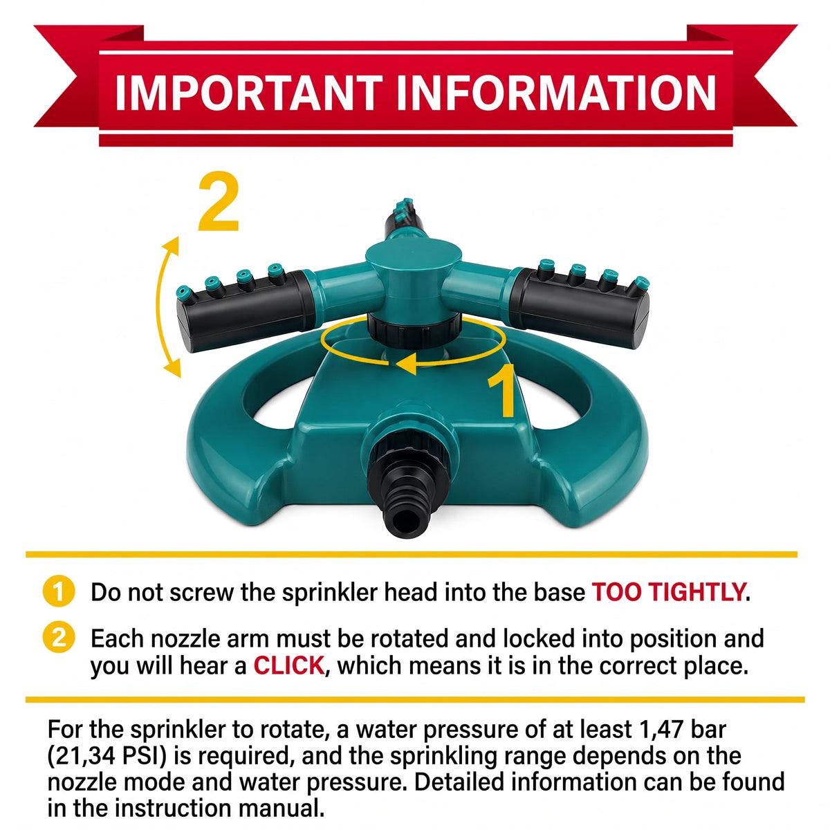 360 Degree Garden Sprinkler – Adjustable Nozzles for Lawn Irrigation and Watering - We are MFEO