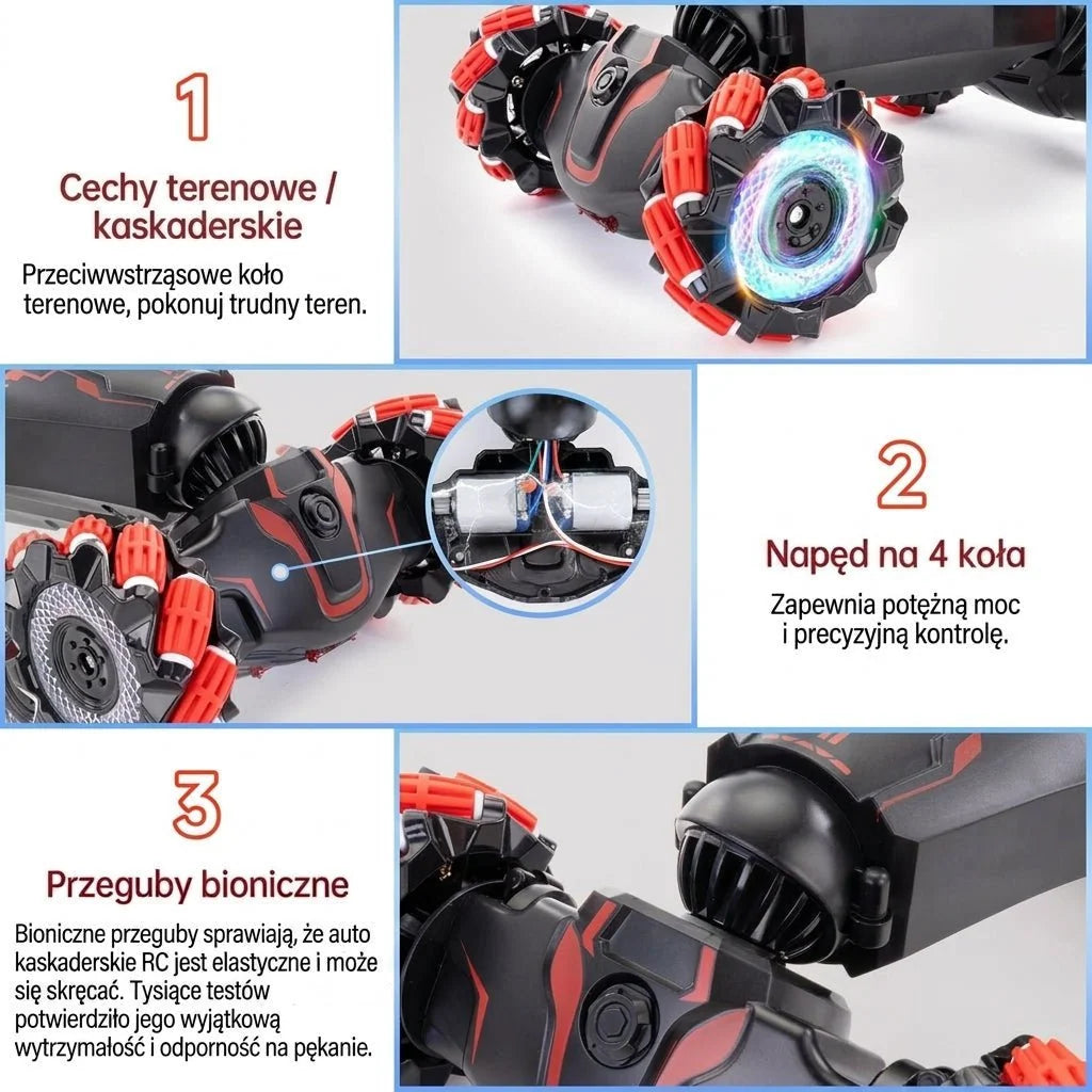 4WD Remote Control Car with Gesture Control – Mecanum Wheels for All Terrains, Stunt Functions 7