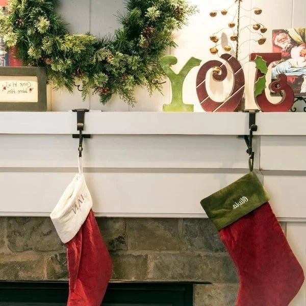 Adjustable Fireplace Stocking and Garland Hanger Set – Fits Mantles 13-216 mm Thick 4