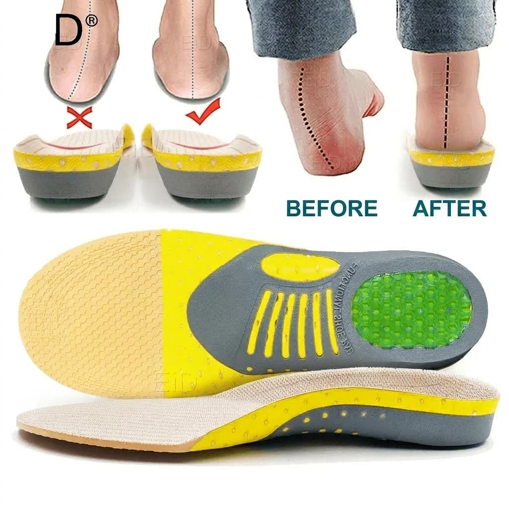 Arch Support Insoles for Flat Feet – Gel Shoe Inserts with Shock Absorption and Moisture-Wicking - We are MFEO