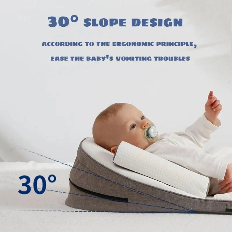 Baby Pillow for Reflux – Memory Foam Support, Waterproof Cover 90x45 cm for Infants 3