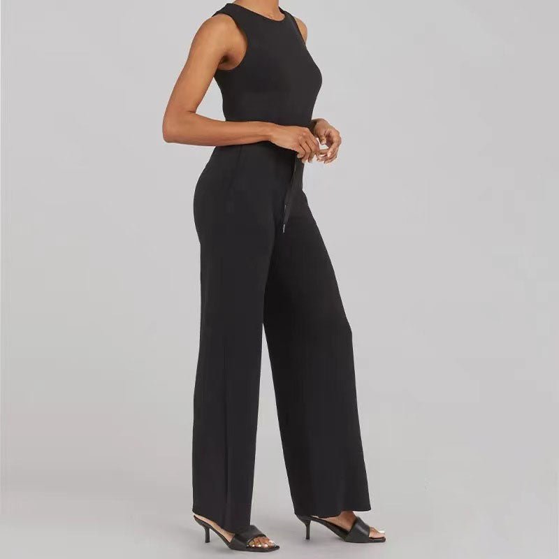 Black Jumpsuit Women – Tailored Fit with Soft Draping for Elegant Wear 3