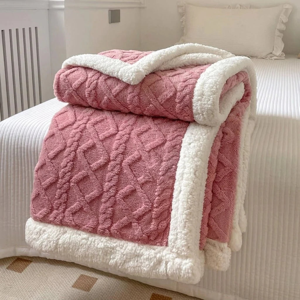 Double-Sided Fleece Blanket – Warm Plush Throw for Sofa and Bed Use 10