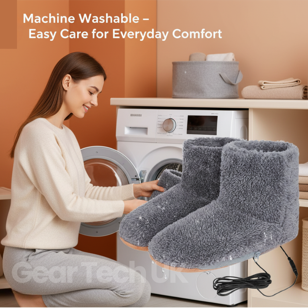 Electric Heated Slippers – USB Rechargeable, Adjustable Heat for Indoor Comfort 3
