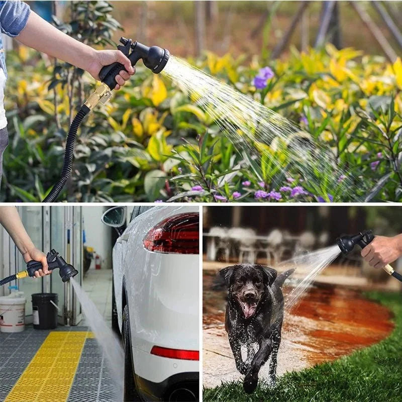 Expandable Garden Hose 30m – Lightweight, 8 Spray Modes, Leak-Proof Brass Fittings 1