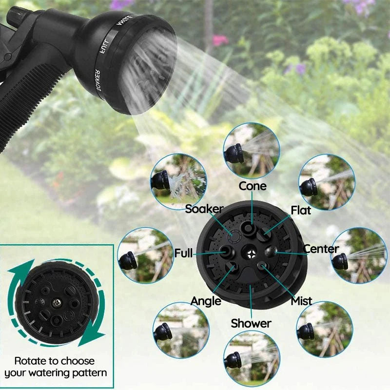Expandable Garden Hose 30m – Lightweight, 8 Spray Modes, Leak-Proof Brass Fittings 3