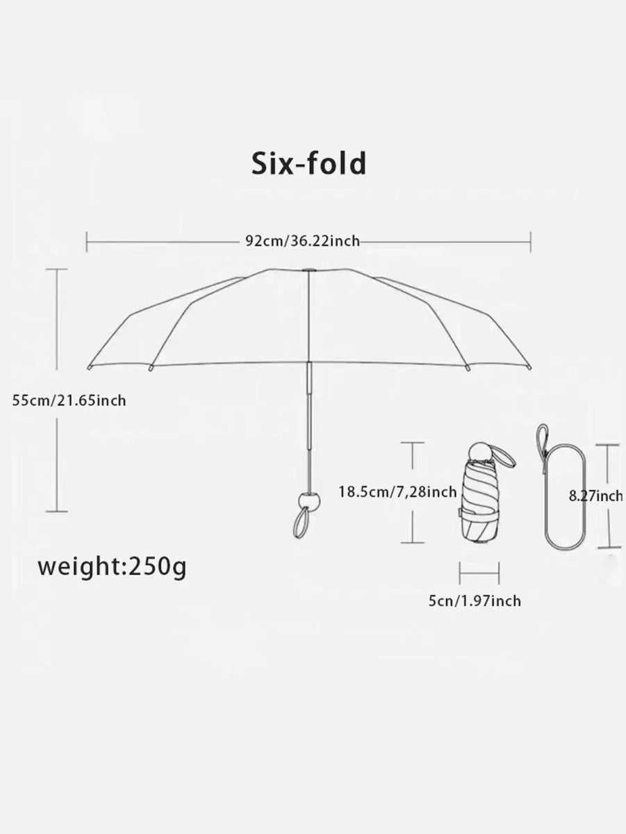 Folding Travel Umbrella – Windproof, Waterproof with UV Protection, Compact Design 6