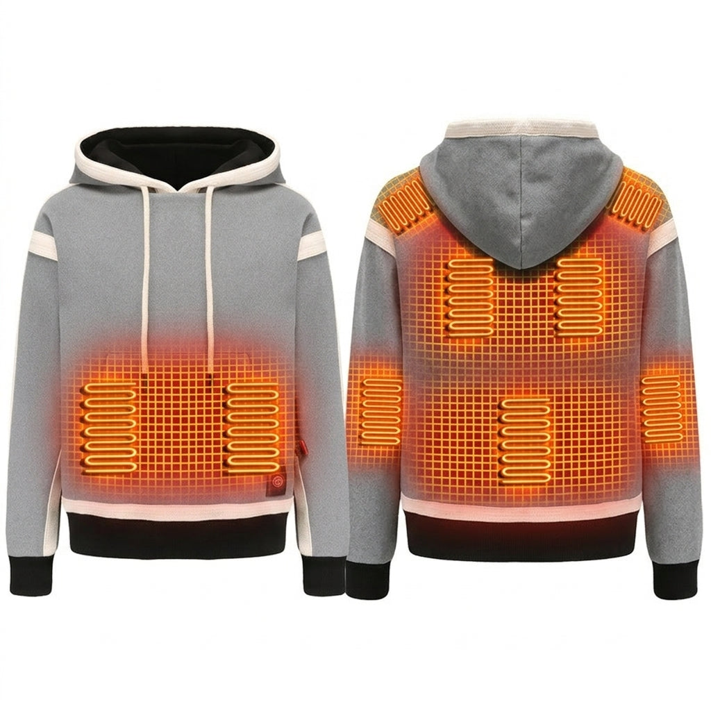 Heated Jacket Women – USB Powered Pullover with Hood for Cold Weather 3