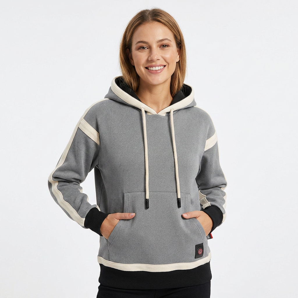 Heated Jacket Women – USB Powered Pullover with Hood for Cold Weather 5