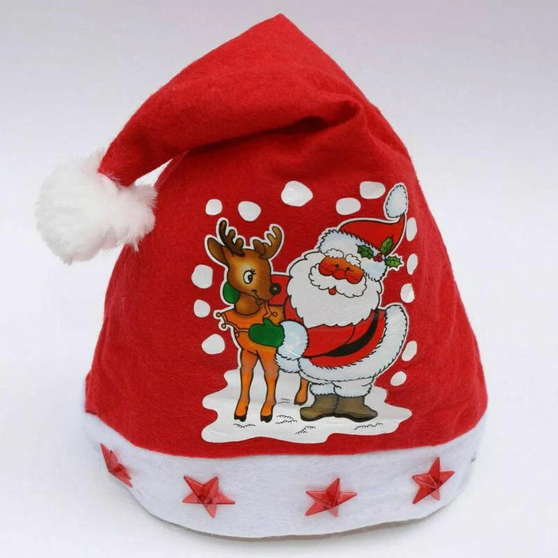 LED Santa Claus Hat with Changing Lights – Plush Christmas Accessory for Adults and Kids 2