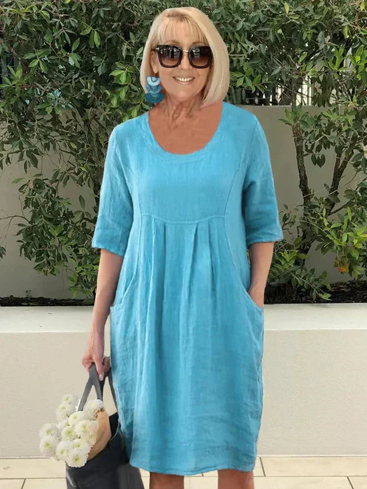 Loose Women's Dress with Pockets – Plus Size Summer Dresses for Everyday Comfort 0