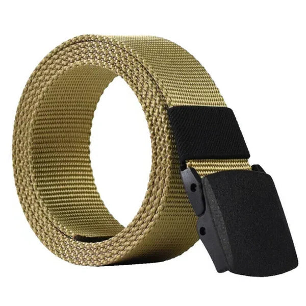Men's Adjustable Nylon Canvas Belt – Military Style for Outdoor Use, Fits Waists up to 107 cm 3