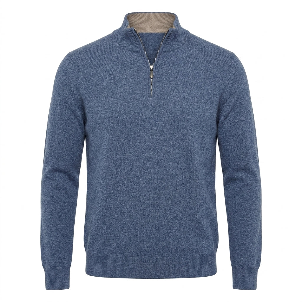 Men's Quarter Zip Sweater – Comfortable Long Sleeve Design for Casual Wear - We are MFEO