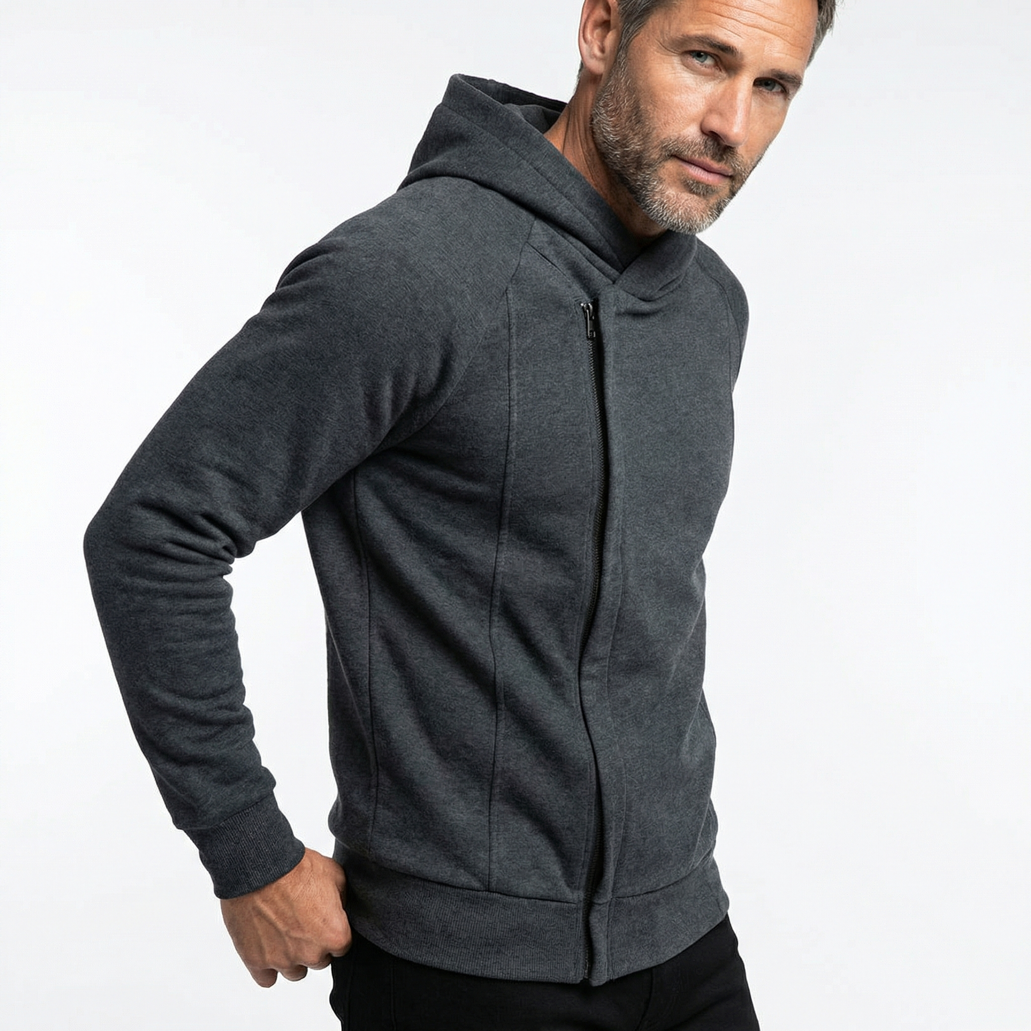 Men's Zip Up Hoodie with Pockets – Comfortable Sweatshirt for Casual Wear and Layering 3