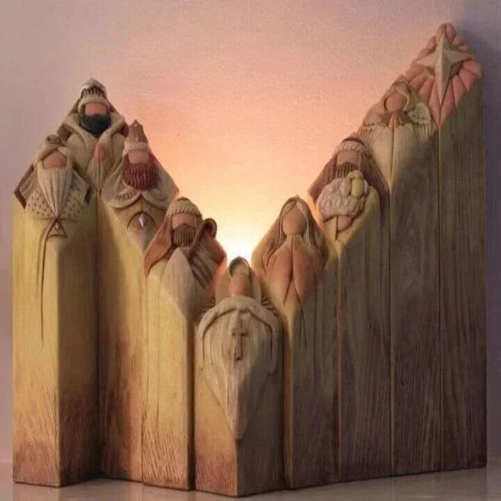 Nativity Scene Set – 9-Piece Durable Polyresin Figures for Indoor and Outdoor Christmas Decoration 3