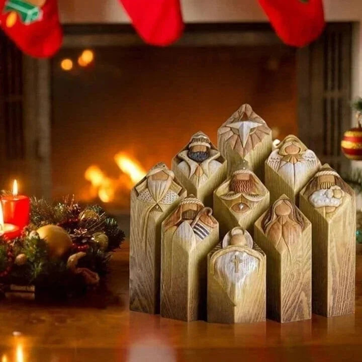 Nativity Scene Set – 9-Piece Durable Polyresin Figures for Indoor and Outdoor Christmas Decoration 4