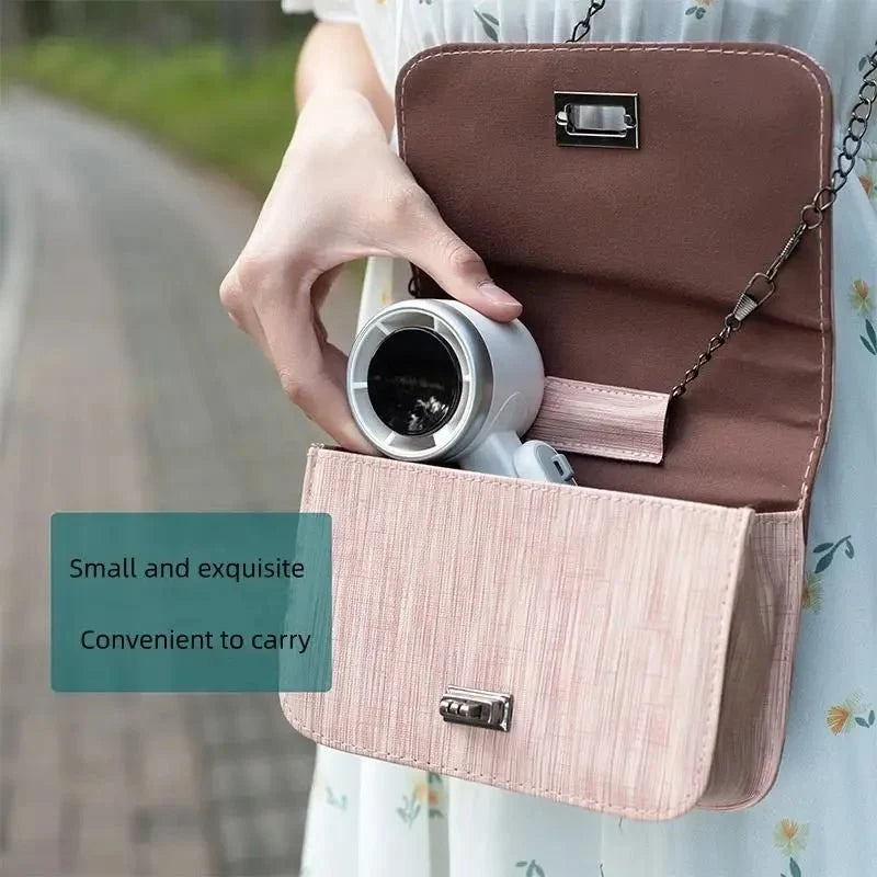 Portable Handheld Fan with Digital Display – 3-in-1 Design, 5 Speed Settings for Quiet Cooling 2