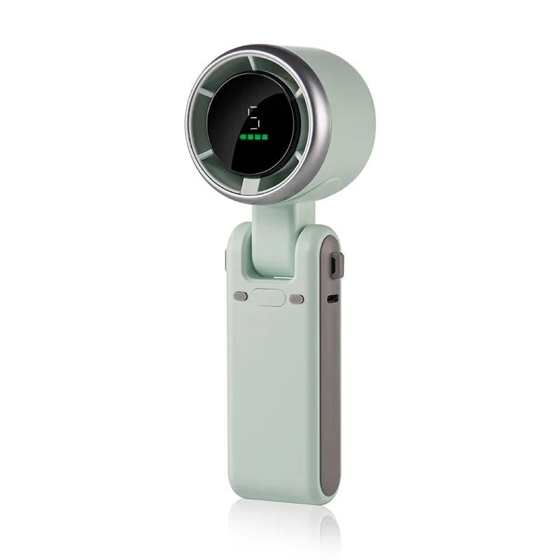Portable Handheld Fan with Digital Display – 3-in-1 Design, 5 Speed Settings for Quiet Cooling 5