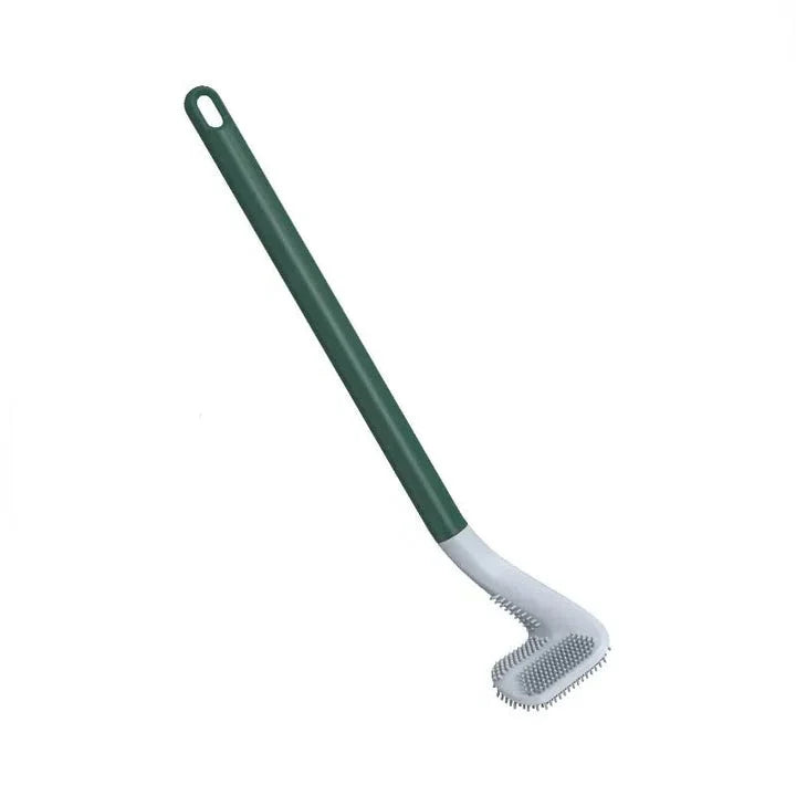 Silicone Toilet Brush with Self-Cleaning Rinse Function and Holder for Bathroom Cleaning 1