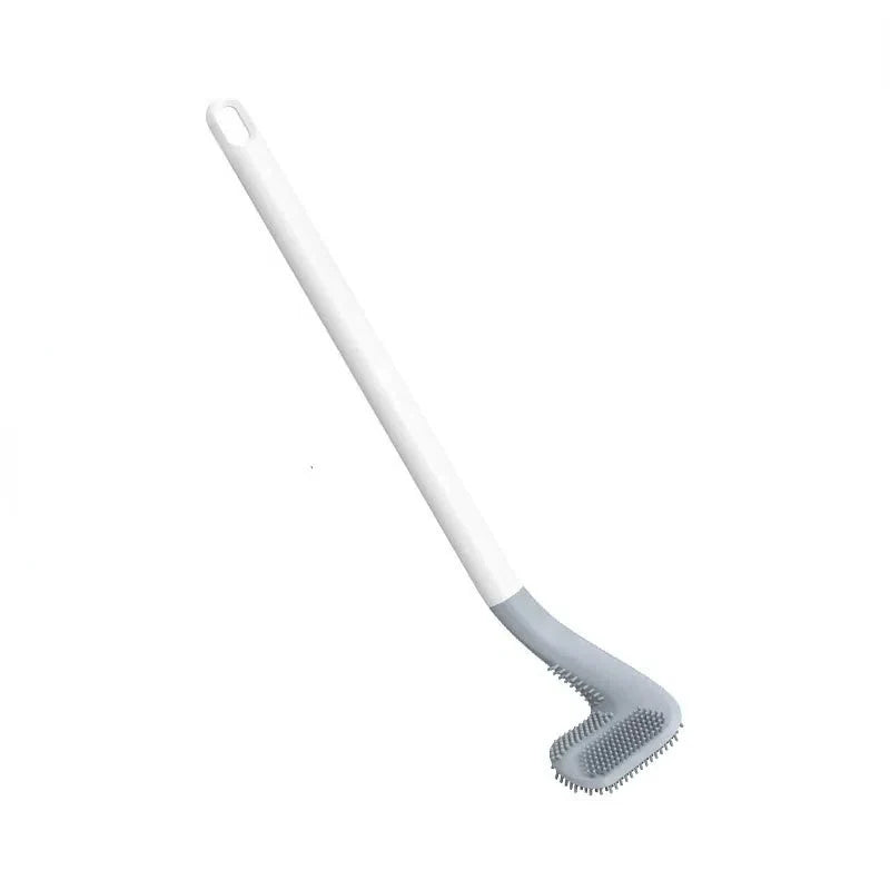 Silicone Toilet Brush with Self-Cleaning Rinse Function and Holder for Bathroom Cleaning 2