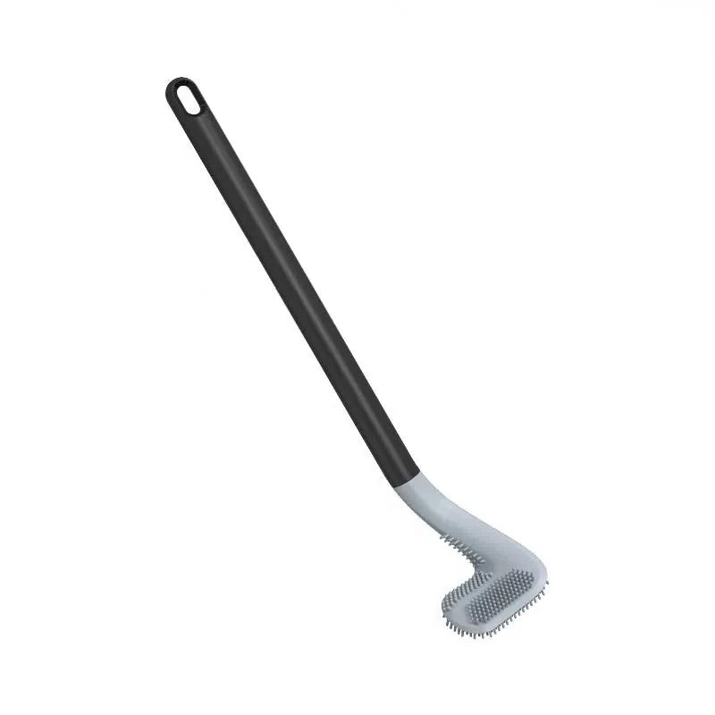 Silicone Toilet Brush with Self-Cleaning Rinse Function and Holder for Bathroom Cleaning 3