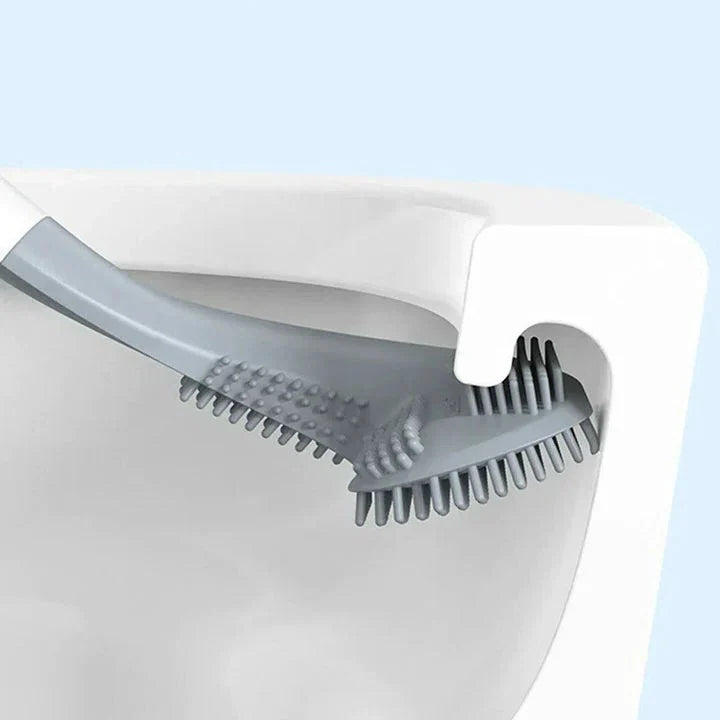 Silicone Toilet Brush with Self-Cleaning Rinse Function and Holder for Bathroom Cleaning 8