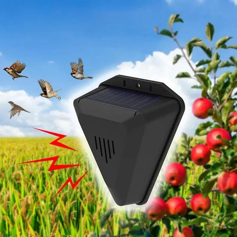Solar Bird Deterrent for Garden – Automatic Sound Repeller with Waterproof Housing 0