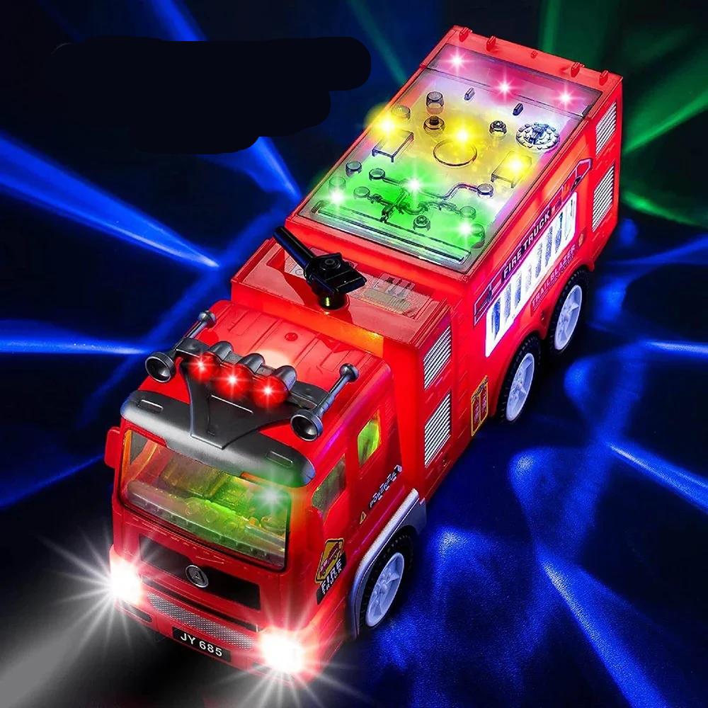 Toy Fire Engine Truck with Lights and Siren Sounds – Electric Firefighter Toy for Kids 3