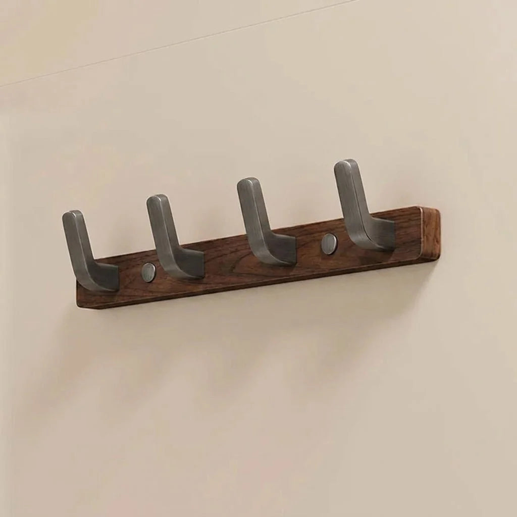 Wall-Mounted Clothes Hanger – Durable Wood and Metal Rack for Coats and Jackets 6