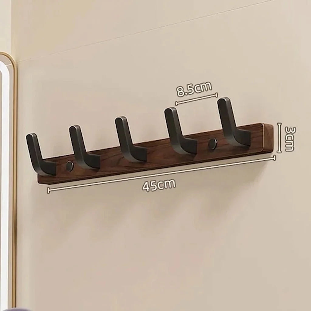 Wall-Mounted Clothes Hanger – Durable Wood and Metal Rack for Coats and Jackets 7