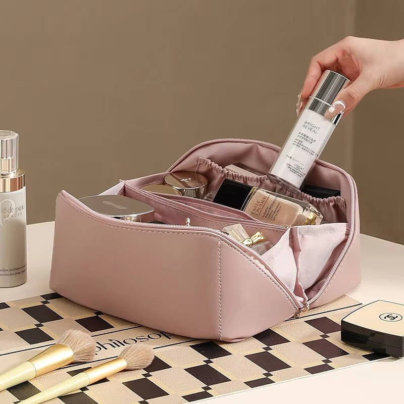 Waterproof Cosmetic Bag for Travel – Large Capacity with Mesh Pockets and Zipper Closure 5